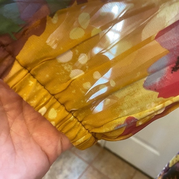 Oleg CASSINI FLORAL DRESS SIZE 10 - Picture 5 of 7